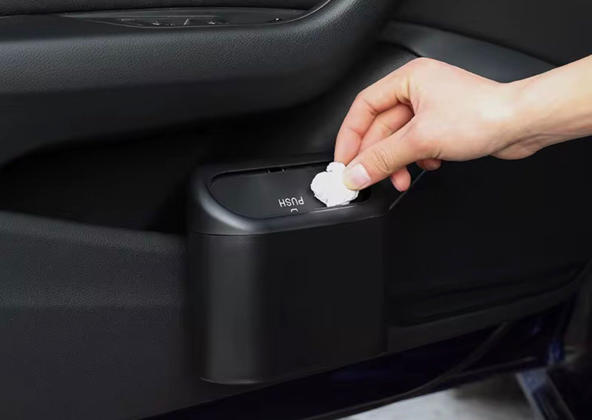 DriveClean™ Compact Car Trash Bin And Organizer